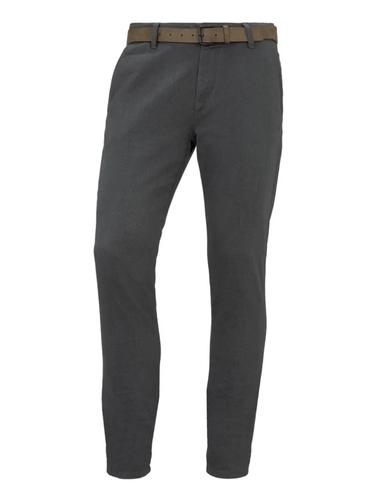 Strukturierte Straight Chino two colored black design