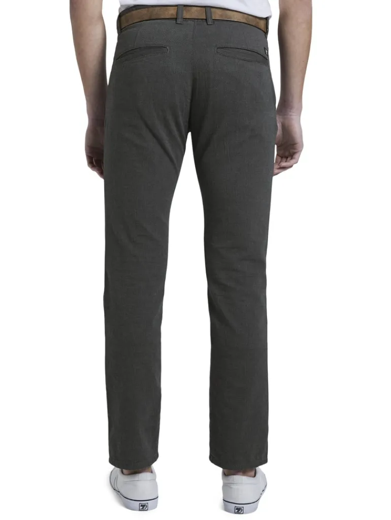 Strukturierte Straight Chino two colored black design