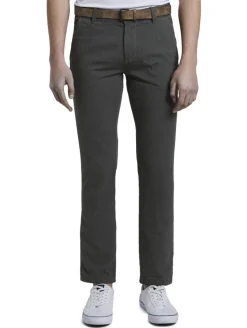 Strukturierte Straight Chino two colored black design