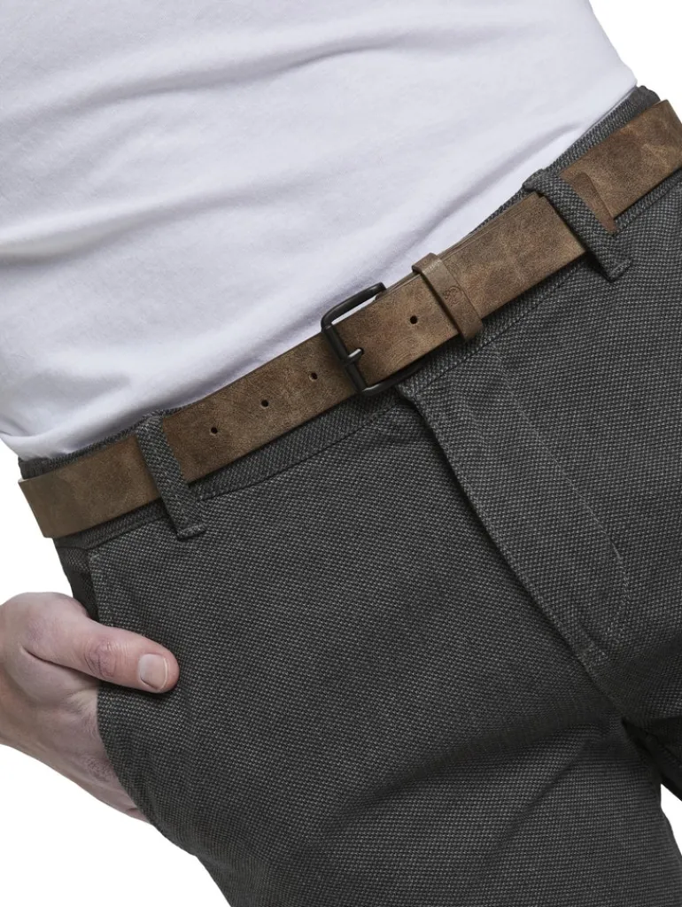Strukturierte Straight Chino two colored black design