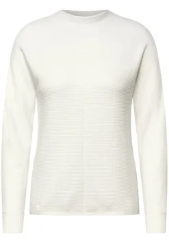 Strukturmix Dolman Pullover vanilla white