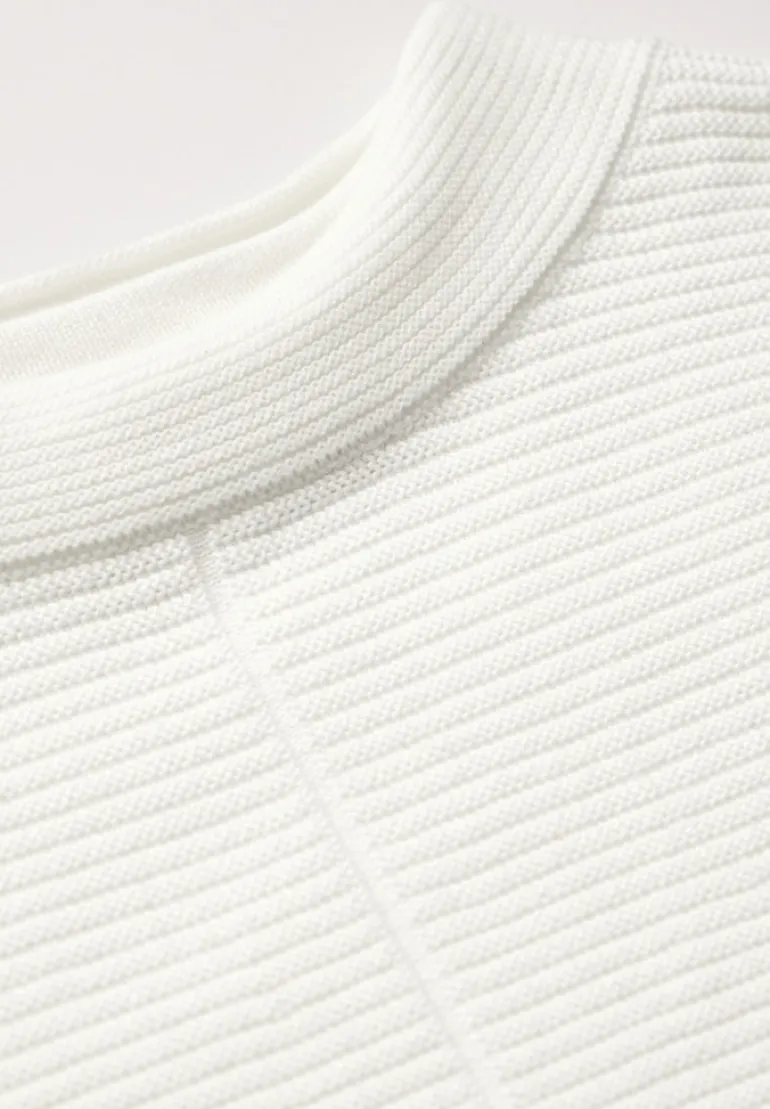 Strukturmix Dolman Pullover vanilla white