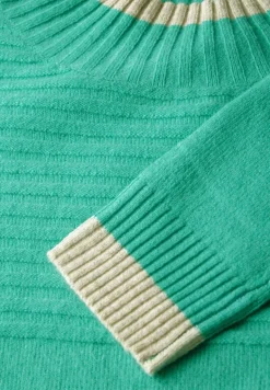 Strukturmix Pullover aventurine green