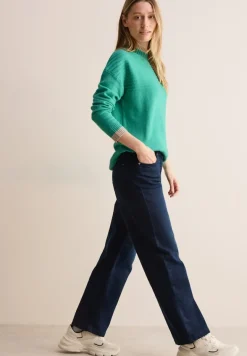 Strukturmix Pullover aventurine green