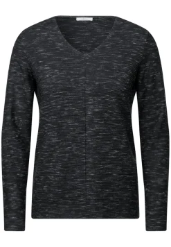 Strukturmix-Pullover heather deep charcoal grey mel