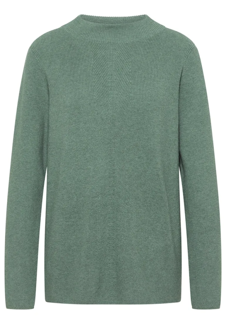 Strukturmix Pullover jewel green melange