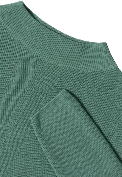 Strukturmix Pullover jewel green melange
