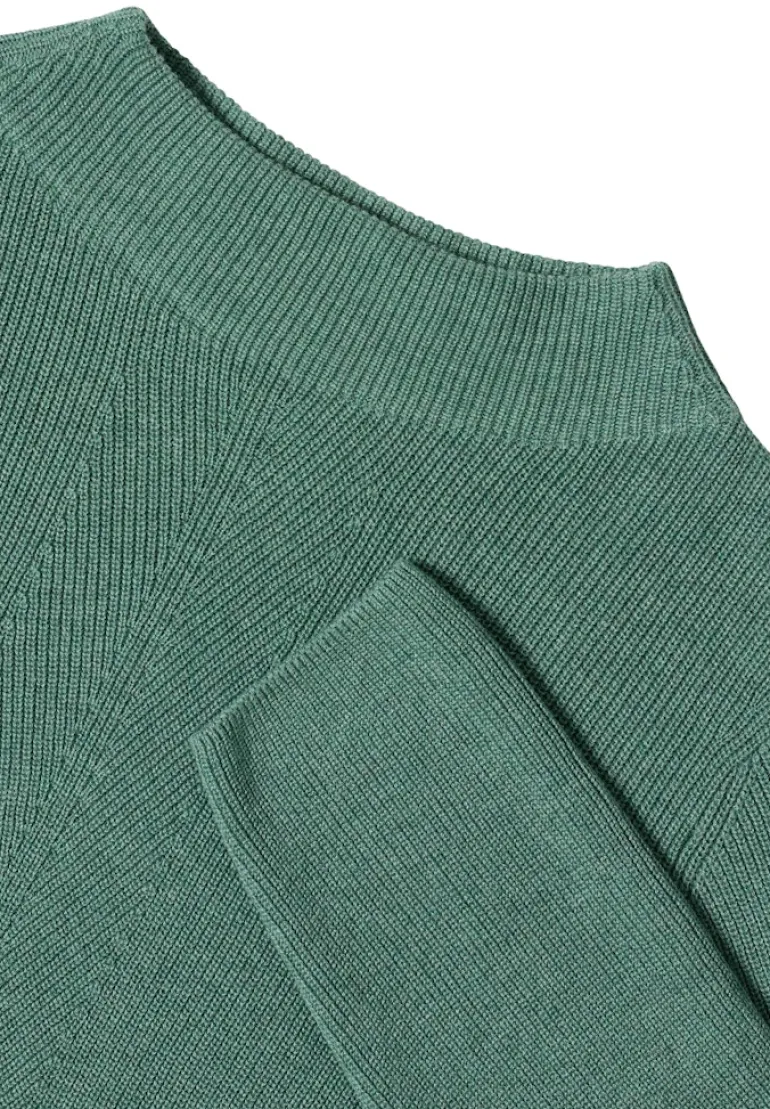 Strukturmix Pullover jewel green melange