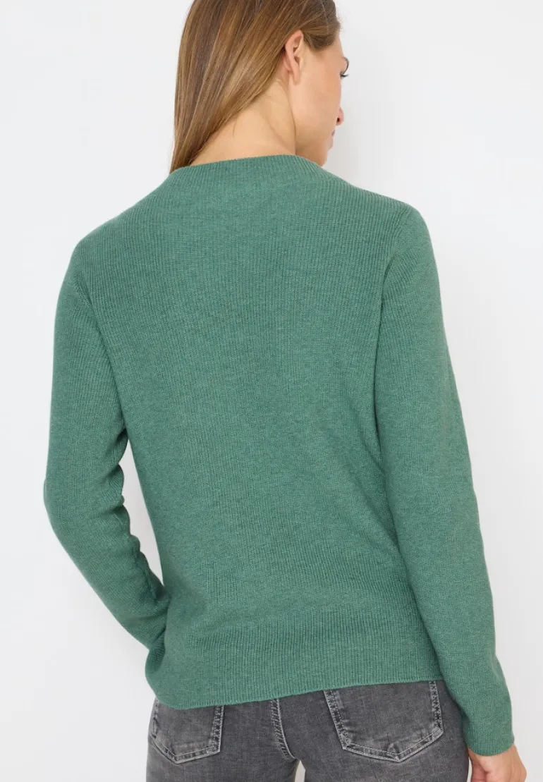 Strukturmix Pullover jewel green melange