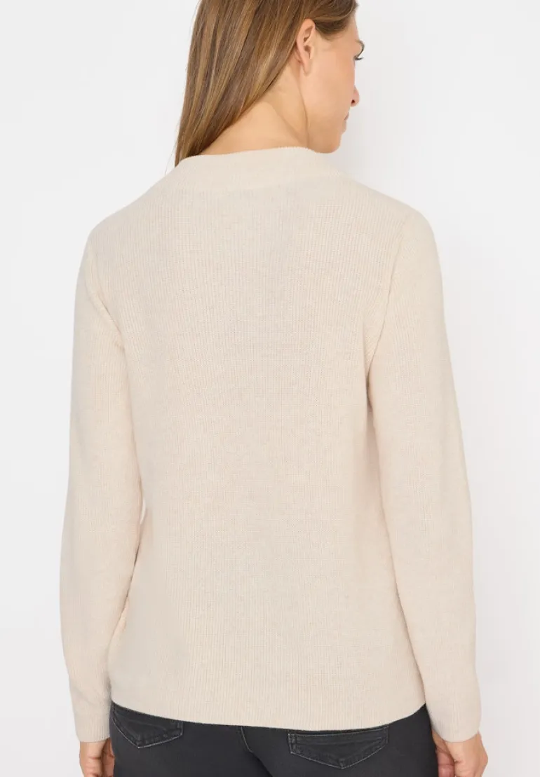 Strukturmix Pullover oat milk beige melange