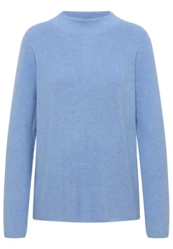 Strukturmix Pullover sporty light blue melange