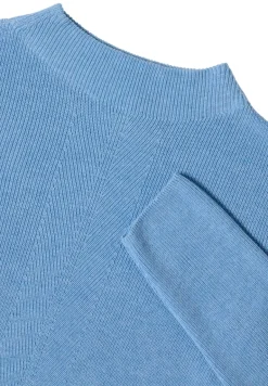 Strukturmix Pullover sporty light blue melange