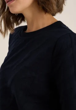 Strukturmuster Sweatshirt urban dark blue