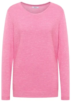 Strukturpullover heather dark blossom melange
