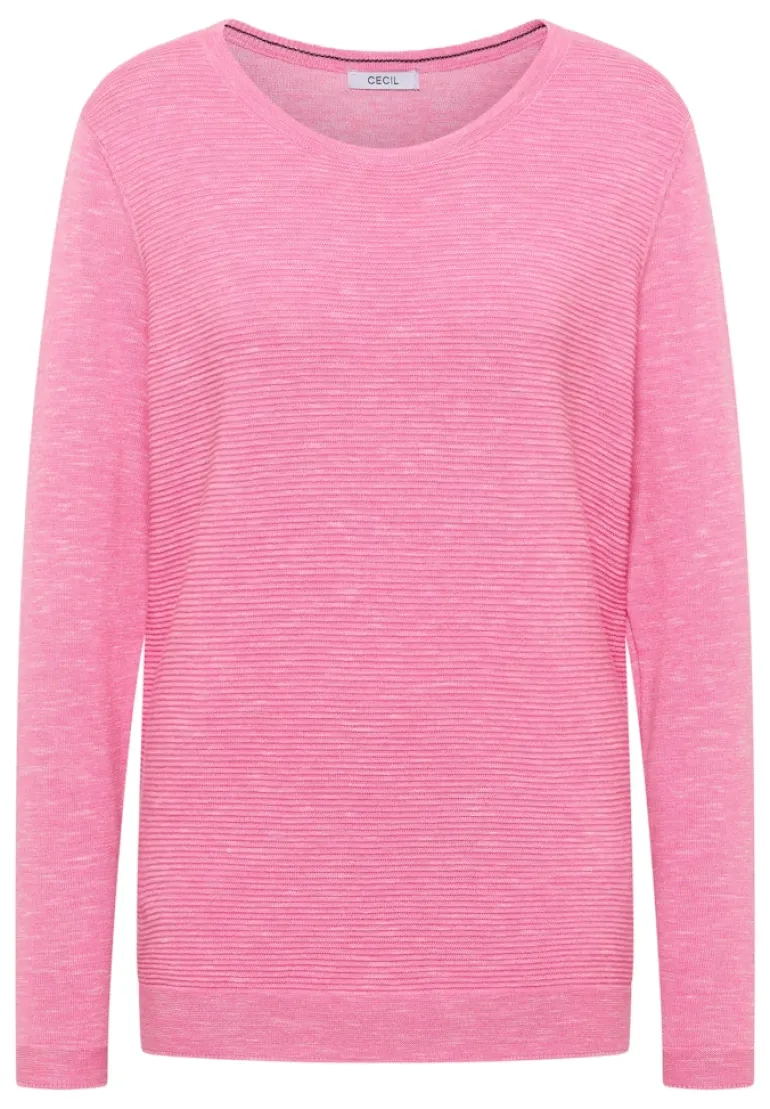 Strukturpullover heather dark blossom melange