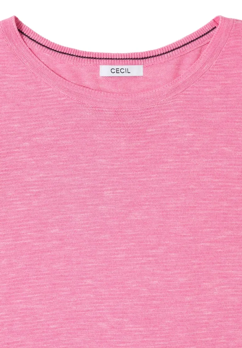 Strukturpullover heather dark blossom melange