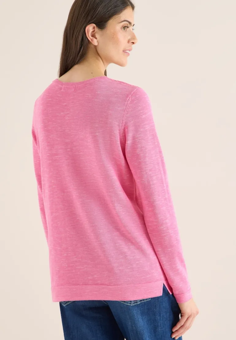Strukturpullover heather dark blossom melange