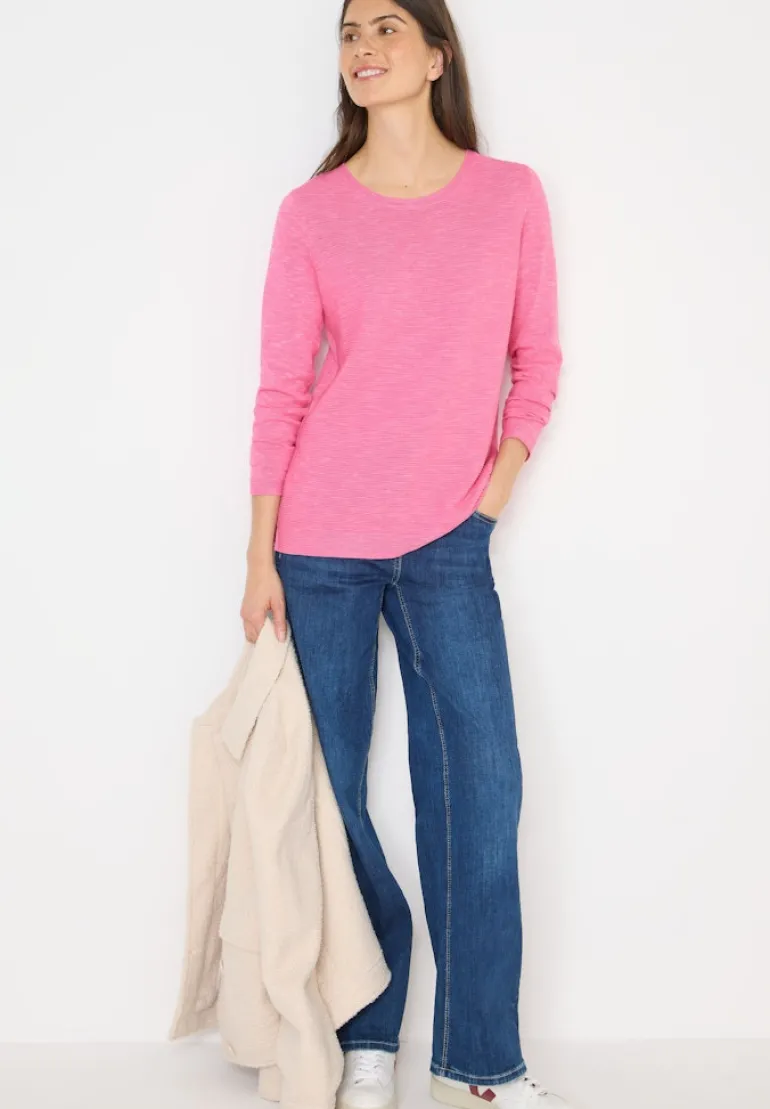 Strukturpullover heather dark blossom melange