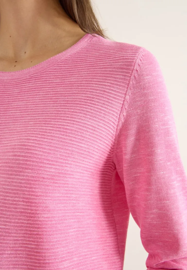 Strukturpullover heather dark blossom melange