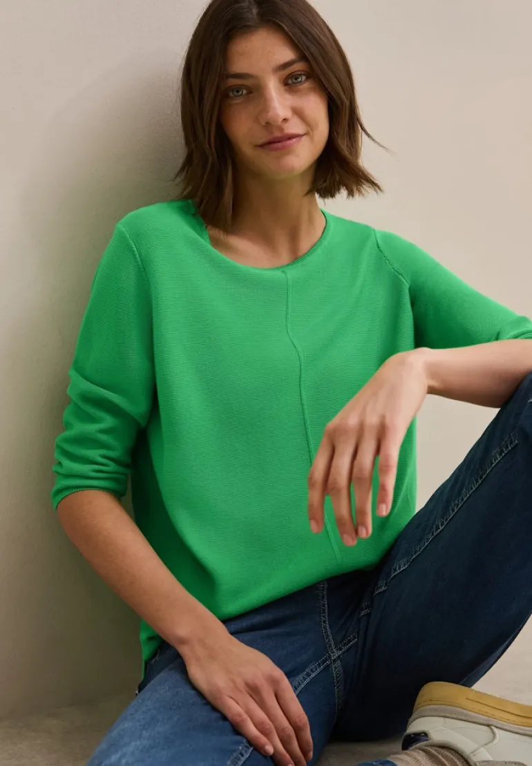 Strukturpullover iced neon green