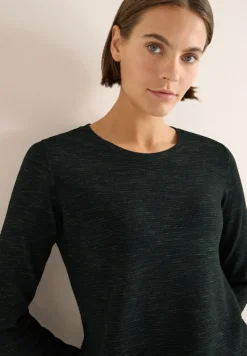 Strukturpullover ink green heather melange