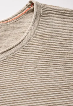 Strukturpullover oak wood beige heather melange