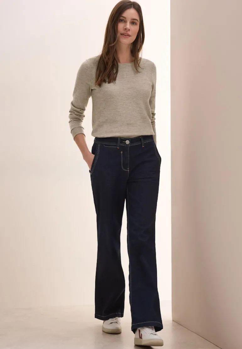Strukturpullover oak wood beige heather melange