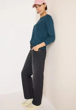Strukturpullover teal blue heather melange