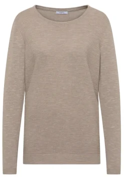 Strukturpullover toffee cream heather melange