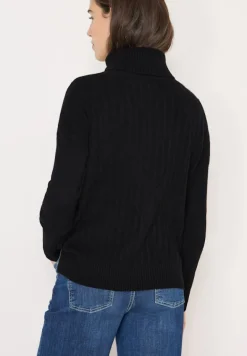 Struktur Rollkragenpullover black