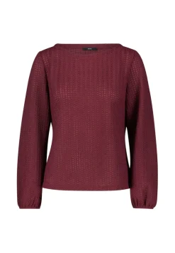 Strukturshirt mit Rundausschnitt mystic berry