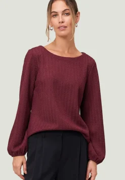 Strukturshirt mit Rundausschnitt mystic berry