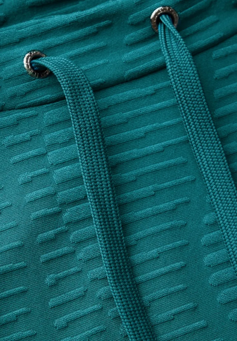 Strukturshirt petrol green