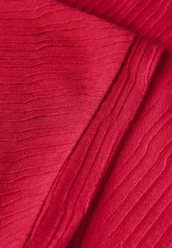 Struktushirt in Unifarbe glazed apple red