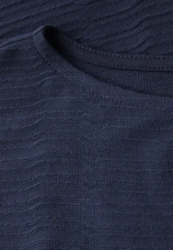 Struktushirt in Unifarbe urban navy blue