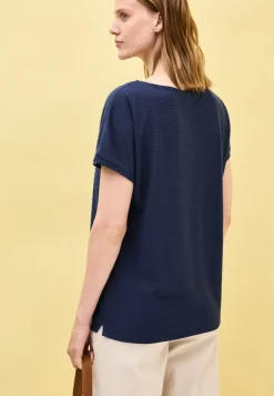 Struktushirt in Unifarbe urban navy blue