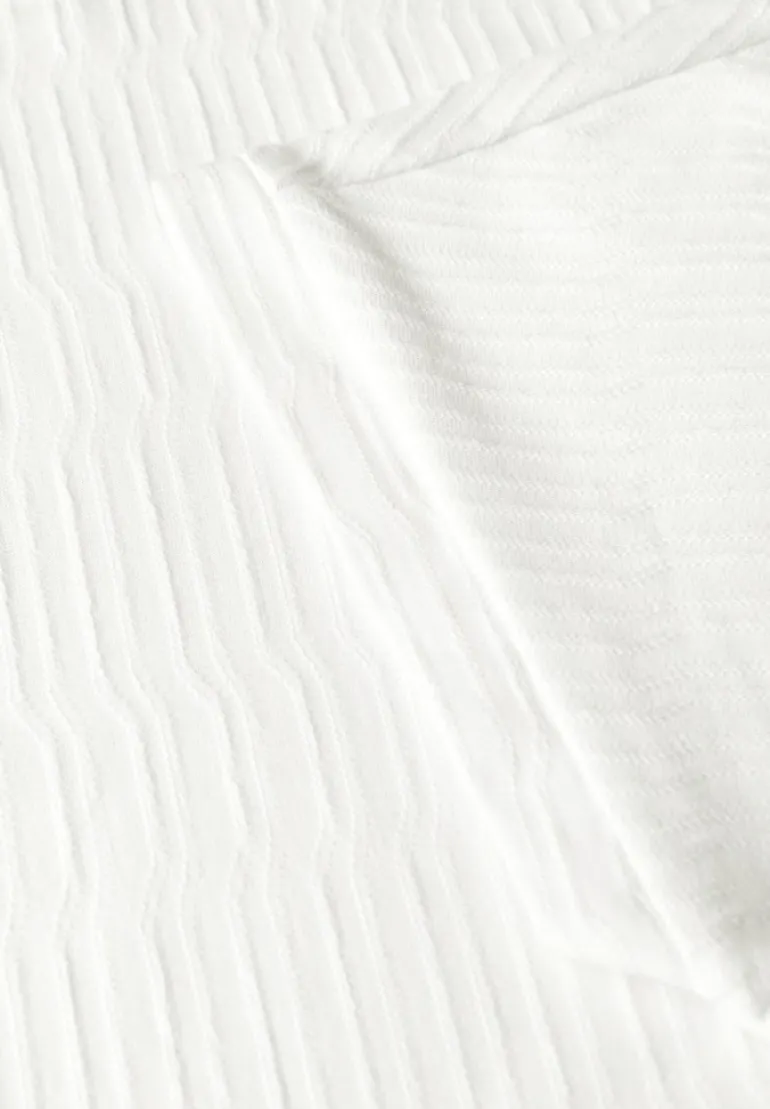 Struktushirt in Unifarbe vanilla white