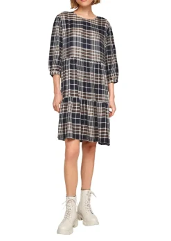 Stufenkleid blau