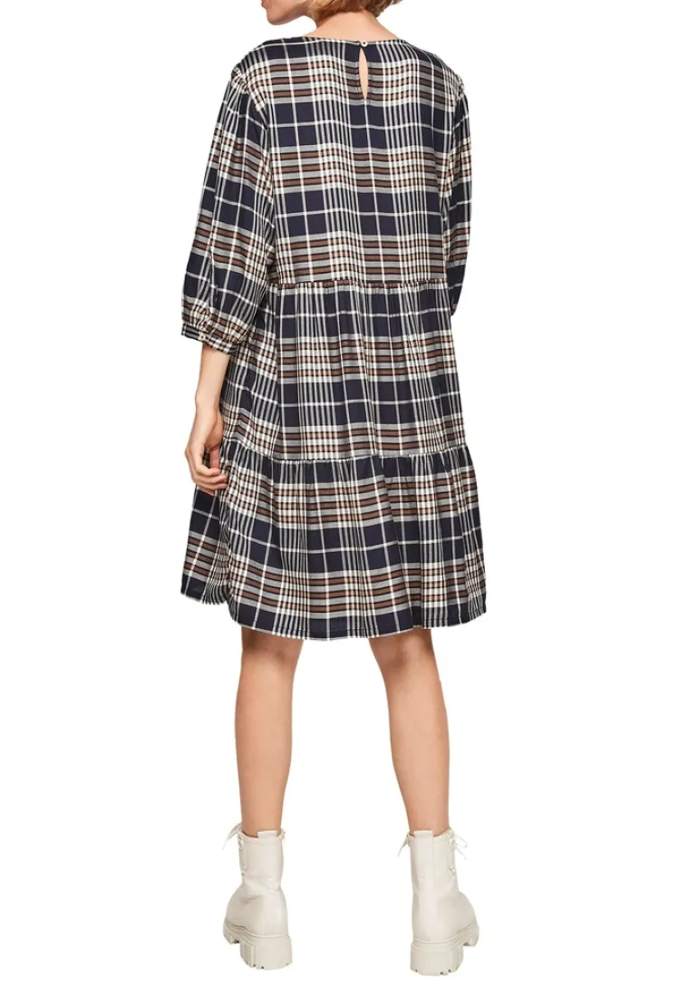 Stufenkleid blau