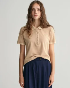 Sunfaded Piqué Poloshirt dry sand