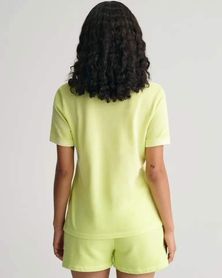 Sunfaded Piqué Poloshirt pastel lime