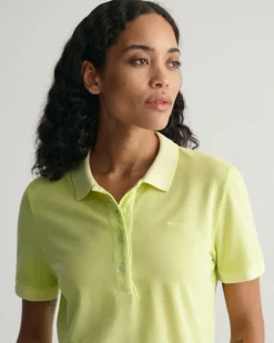 Sunfaded Piqué Poloshirt pastel lime