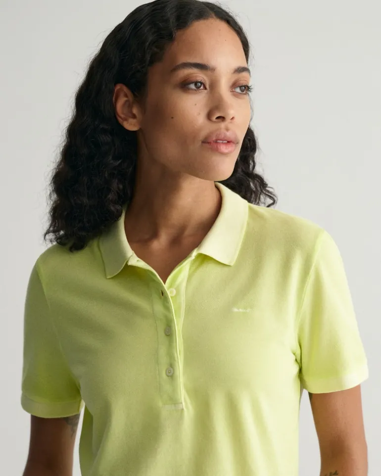 Sunfaded Piqué Poloshirt pastel lime