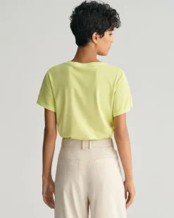 Sunfaded V-Neck T-Shirt pastel lime