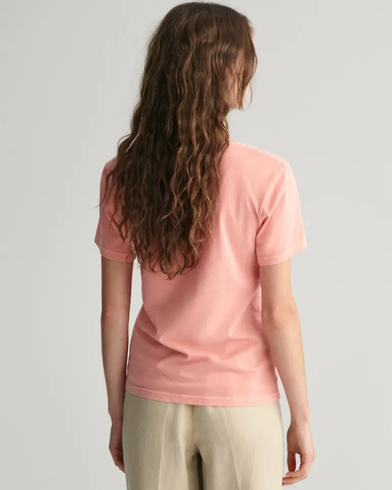 Sunfaded V-Neck T-Shirt peachy pink