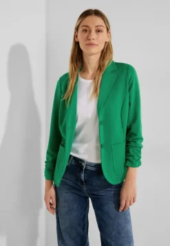 Sweatblazer mit Raffung easy green