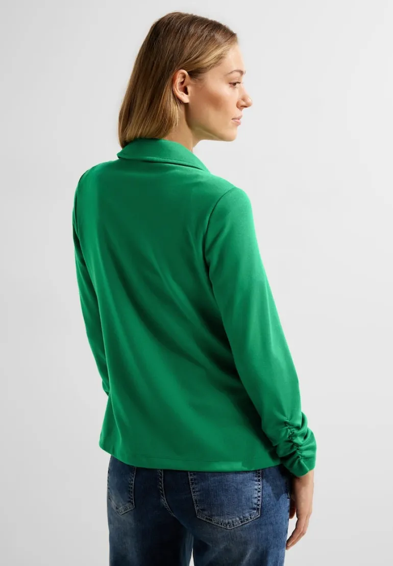 Sweatblazer mit Raffung easy green