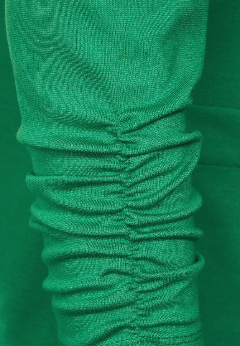Sweatblazer mit Raffung easy green