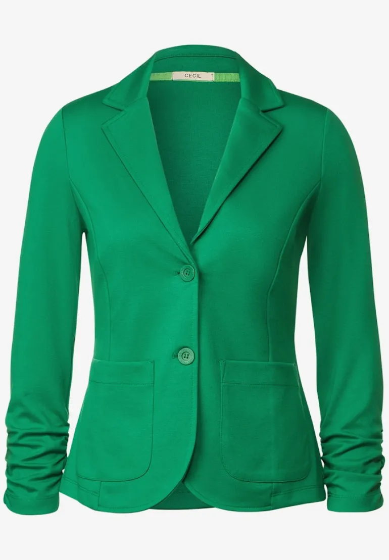 Sweatblazer mit Raffung easy green