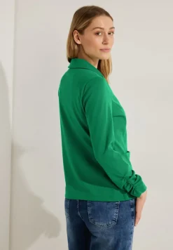 Sweatblazer mit Raffung easy green